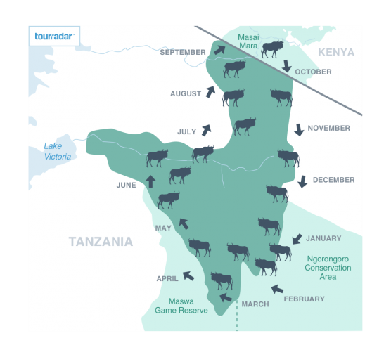 Map of Serengeti national park
